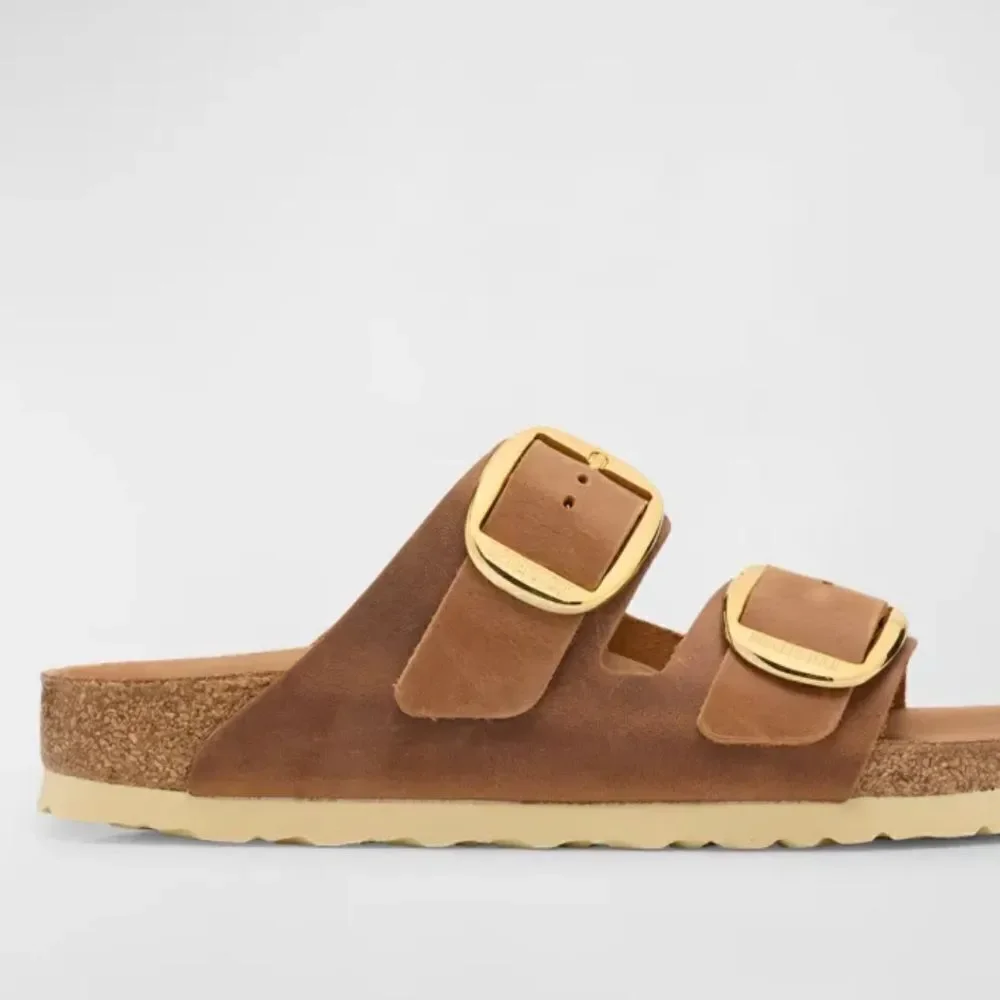 NWT BIRKENSTOCK Arizona Leather Dual-Buckle Slide Sandals EU 42 L 11 M 9 $175